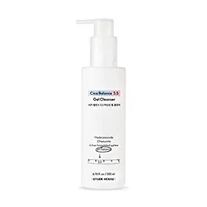 ETUDE HOUSE Cica Balance 5.5 Gel Cleanser 200ml | Low ph Gel Cleanser for Senstive skin Gentle and Mild Face Cleanser without Dry Finish | Korean Skincare