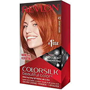 Revlon ColorSilk Beautiful Color [45], Bright Auburn, 1 Pack