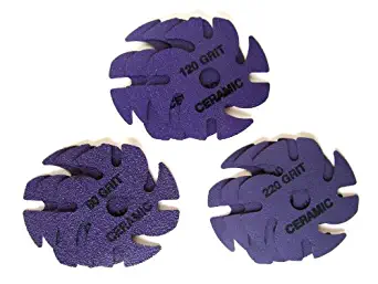 JoolTool 3M 9-Piece Cubitron Ceramic Purple Abrasive Disc Kit, Ceramic, 3" Diameter