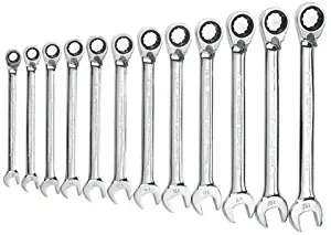 GEARWRENCH 12 Pc. 12 Point Reversible Ratcheting Combination Metric Wrench Set - 9620N