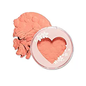 ETUDE HOUSE Heart Blossom Cheek (#OR201 Just Clicked) | Wet Coated Oil-Blinder Base Powder with Fine Pearl Reflect Light to Give your Cheeks a Cherry Blossom Color Shine | Kbeauty