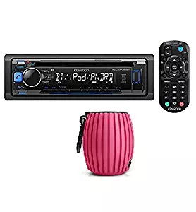 Kenwood KDC-MP372BT Car Single DIN In-Dash CD MP3 Stereo Receiver USB AUX Inputs Buit-in Bluetooth Dual Phone Connection iPod iPhone Control AM FM Radio Player w/FREE Philips SBT30 Bluetooth Speaker
