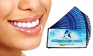 Sparkling White Professional Strength 6% HP Teeth Whitening Strips - Elastic Strips Plus Advanced Whitening Formula = Great Results! 28 Strips (14 Upper and 14 Lower) Free Teeth Shade Guide Included.