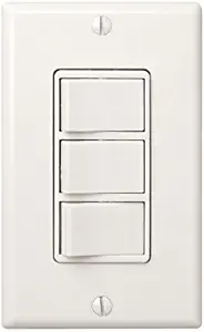 Broan 77DV Three Switch with Four Function Control for Heater/Fan/Light/Night-Light, Ivory