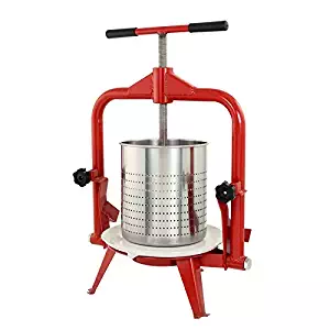 TSM Products Stainless Steel Harvest Fruit and Wine Press, 14-Liter