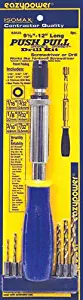 Eazypower 83635 8Piece 9-1/2 To 12" Push Pull Click Screwdriver with Drill Bit Kit, (1 Kitper Pack)
