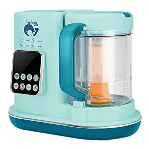Whale's Love Baby Food Maker 5 in 1 Baby Food Processor Blender Grinder Steamer Warmer Auto Cleaning Organic Healthy Multifunctional Mills Machine for Infants and Toddlers Purees