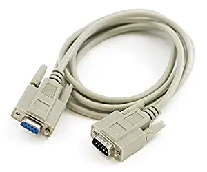 50 Foot DB9 Male to Female RS232 Extension Serial Cable - 28 AWG Shielded