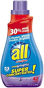all Small & Mighty Liquid Laundry Detergent, Relaxing Lavender, 32 Ounces, 42 Loads