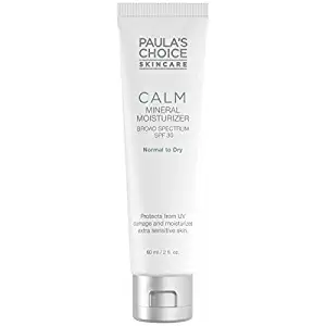 Paula's Choice CALM SPF 30 Mineral Moisturizer Broad Spectrum Sun Protection, 2 Ounce Tube, for Normal to Dry Sensitive Skin-For Redness Relief