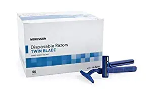 McKesson Twin Blade Razor Disposable (Box of 100)