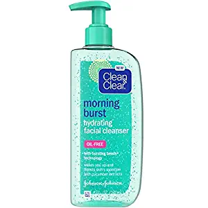 Clean & Clear Morning Burst Oil-Free Hydrating Facial Cleanser with Cucumber & Green Mango Extract, Gentle Daily Face Wash for All Skin Types, 8 fl. Oz, Pack of 1