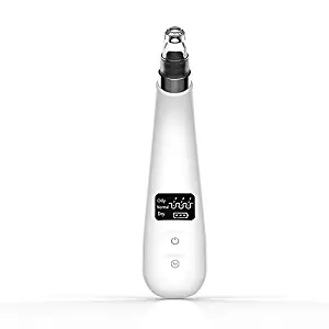 Blackhead Remover Vacuum Acne Cleanser Electronic Comedone Extractor Kit USB Rechargeable Beauty Device with 6 Replaceable Suction Probes, Black Heads Extraction