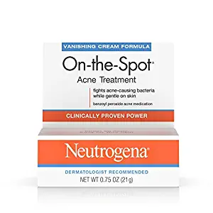 Neutrogena On-The-Spot Acne Treatment Vanishing Cream Formula 0.75 oz (Pack of 5)