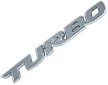 Chrome Metal Turbo Engine Race Motor Emblem Badge For Universal Car Trunk Hood Door