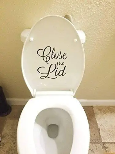 Close the Lid, Toilet Decal, Bathroom Art, Toilet sticker