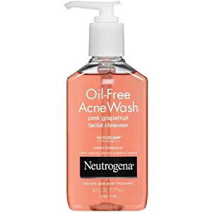 Neutrogena Oil-Free Acne Wash Pink Grapefruit Facial Cleanser-6 oz (Quantity of 4)