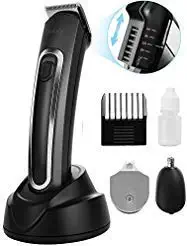 Beard Trimmer Kit for Men, Kebor 3 in 1 Nose Ear Hair + Mustache Trimming + Precision Detailed Hair Clipper with Adjustable Length Comb & Washable Blade, Cordless Rechargeable with Stand - HT4060