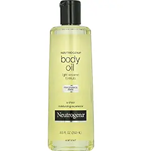 Neutrogena Fragrance-Free Lightweight Body Oil for Dry Skin, Sheer Moisturizer in Light Sesame Formula, 8.5 fl. oz (Pack of 2)