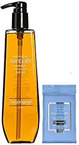 Neutrogena Rainbath Moisture Refreshing Shower and Bath Gel 40 Fluid Ounce, Includes Makeup Remover Cleansing Towelettes