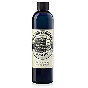 Beard Wash by Mountaineer Brand (8oz) | WV Coal Scent (Peppermint & Patchouli) | Premium 100% Natural Beard Shampoo